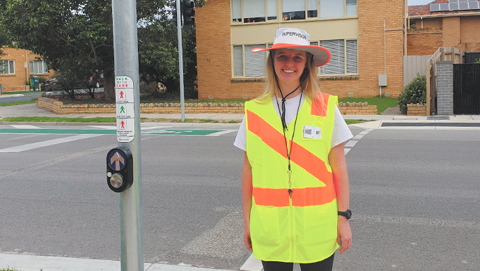 April 2020 — Chelsie is one of 14 lifeguards from Glen Eira Sports and Aquatic Centre who was redeployed as a school crossing supervisor during the pandemic.