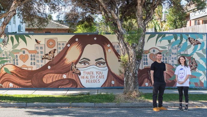 June 2020 — Thank you health care heroes! This touching mural was painted by local duo Juzpop Creations and featured in our #BeKindGlenEira campaign.